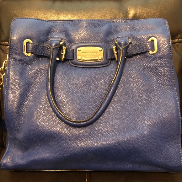 Michael Kors Hamilton Bag Royal Blue - Picture 2 of 14